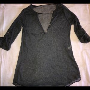 Gray transparent long sleeve